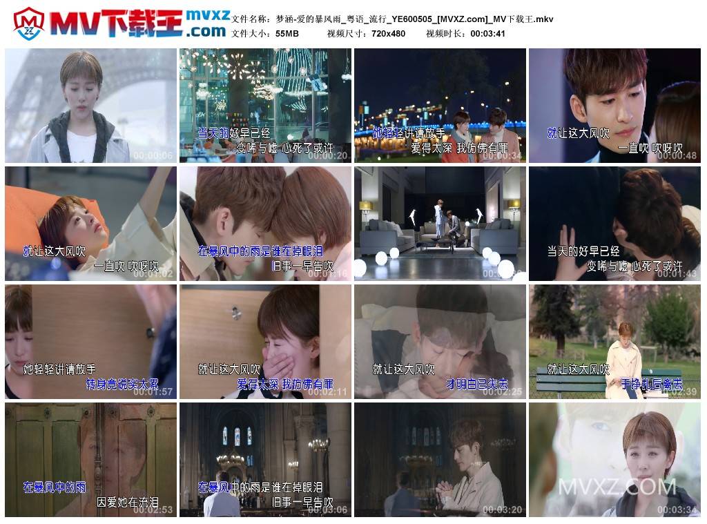 梦涵-爱的暴风雨_粤语_流行_YE600505